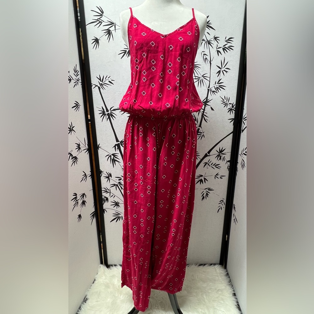 🐝Red Printed Jumpsuit